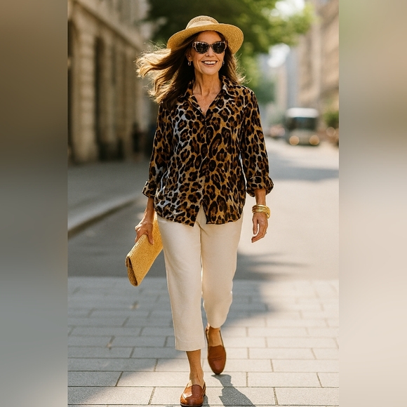 Cheetah Printed Blouse 😎! - Picture 1 of 8